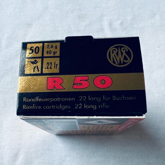 RWS R50 Premium LINE Match 40 Gr .22 LR -50 Round Box In Stock - Picture 4 of 8